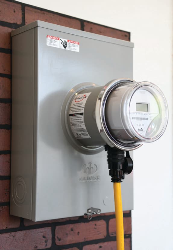 GenerLink shown installed and in use on a home meter setup